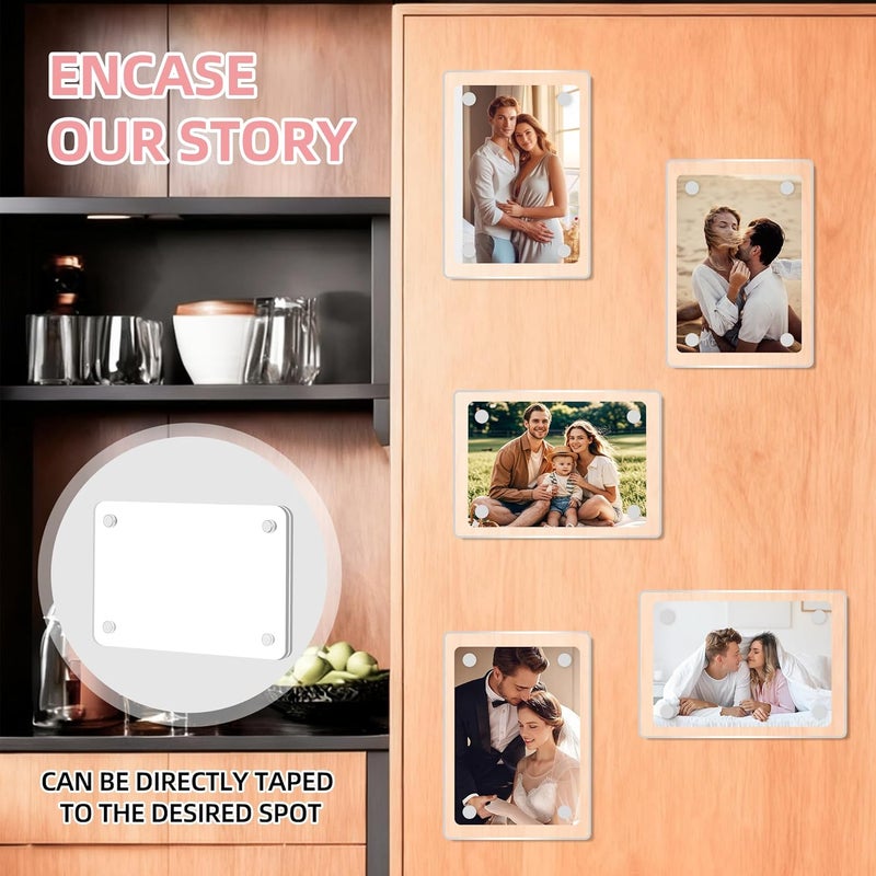 Kunkkancoco 2Pcs Car Picture Holder, Acrylic Personalized Car Picture Holder, Sun Visor Magnetic Photo Frame for Car, Suitable for Placing Family or Personal Photos - Image 5